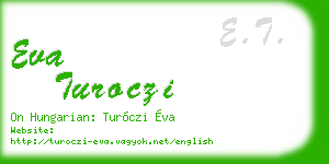 eva turoczi business card